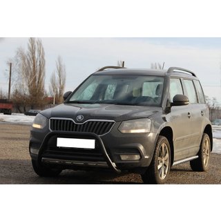 Bullbar WT003 Black (nerūsējošais tērauds) Skoda Yeti 2009–2017 foto 4