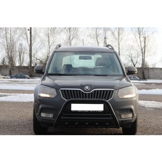 Bullbar WT003 Black (nerūsējošais tērauds) Skoda Yeti 2009–2017 foto 3
