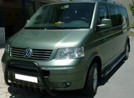 Volkswagen T5 Multivan 2003–2010 Bullbārs WT003 Black (nerūsējošais tērauds) foto 3