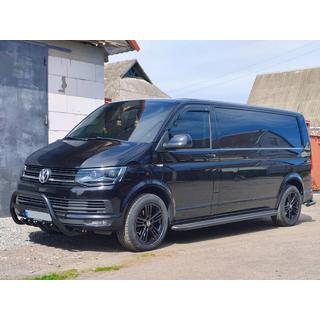 Bullbārs WT003 Black (nerūsējošais tērauds) Volkswagen T6 2015–2024 foto 1