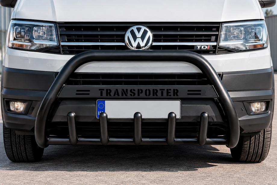 Volkswagen T4 Transporter 1990–2003 Kengurubārs WT004 Black (nerūsējošais tērauds) Foto 1