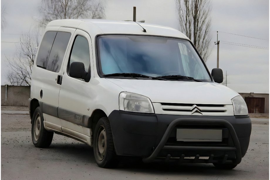 Citroen Berlingo 1996–2008 Bullbar WT003 Black (nerūsējošais tērauds) Image