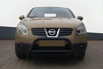 Nissan Qashqai 2010–2014 Bullbar WT003 Black (nerūsējošais tērauds) foto 1