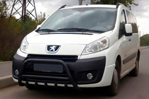 Peugeot Expert 2007–2016 Bullbar WT003 Black (nerūsējošais tērauds) foto 1
