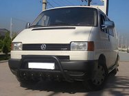 Volkswagen T4 Caravelle/Multivan 1990–2003 Bullbar WT003 Black (nerūsējošais tērauds) foto 2