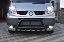 Renault Trafic 2001–2015 Bullbārs WT003 Black (nerūsējošais tērauds) foto 1