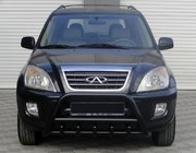 Chery Tiggo 1 2005–2016 Bullbar WT003 Black (nerūsējošais tērauds) foto 1