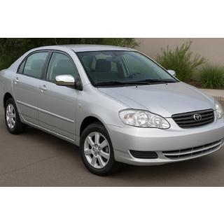 Hromēti spoguļu uzlikas 2002-2005 (2 gab., plastmasa) Toyota Corolla 2002–2007 foto 1