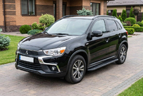 Mitsubishi ASX 2010–2023 Sānu pakāpieni Bosphorus Black (2 gab., alumīnijs) foto 1