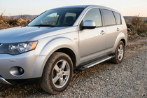 Mitsubishi Outlander 2006–2012 Sānu sliekšņi Line (2 gab., alumīnijs) foto 1