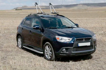 Mitsubishi Outlander 2006–2012 Sānu pakāpieni Tayga Grey (2 gab., alumīnijs) foto 6