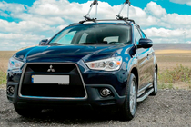 Mitsubishi Outlander 2006–2012 Sānu pakāpieni Tayga Grey (2 gab., alumīnijs) foto 7