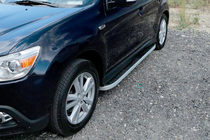 Mitsubishi Outlander 2006–2012 Sānu pakāpieni Tayga Grey (2 gab., alumīnijs) foto 5