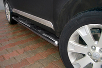 Mitsubishi Outlander 2012–2021 Sānu aizsargcaurules (2 gab., nerūsējošais tērauds) foto 1