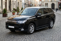 Mitsubishi Outlander 2012–2021 Sānu sliekšņi Allmond Black (2 gab., alumīnijs) foto 1