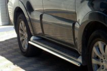 Mitsubishi Pajero Wagon IV 2006–2021 Sānu caurules (2 gab., nerūs. tērauds) foto 1