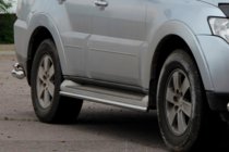 Mitsubishi Pajero Wagon IV 2006–2021 Sānu caurules (2 gab., nerūs. tērauds) foto 4