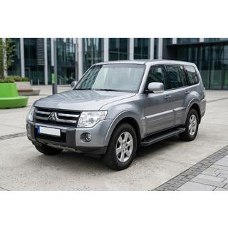 Sānu sliekšņi Allmond Black (2 gab., alumīnijs) Mitsubishi Pajero Wagon IV 2006–2021 foto 1
