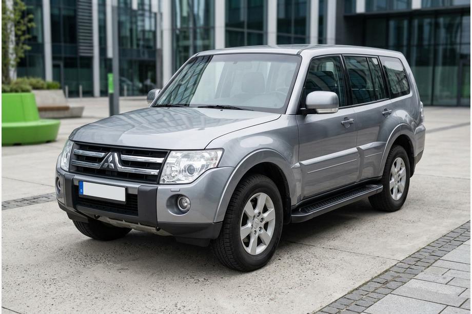 Mitsubishi Pajero Wagon IV 2006–2021 Sānu sliekšņi Allmond Black (2 gab., alumīnijs) Image