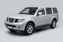 Nissan Pathfinder R51 2005–2014 Sānu sliekšņi Allmond Black (2 gab., alumīnijs) foto 1