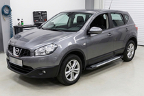 Nissan Qashqai 2010–2014 Sānu sliekšņi Line (2 gab., alumīnijs) foto 1