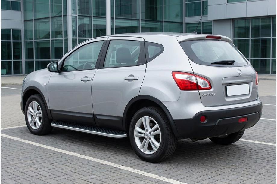 Nissan Qashqai 2010–2014 Sānu sliekšņi Tayga Grey (2 gab., alumīnijs) Īsā riteņu bāze Image