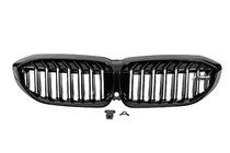 BMW 3. sērija G20/G21 2018– Nieru restes M-Look V1 (2018-2022, melns spīdīgs) foto 2