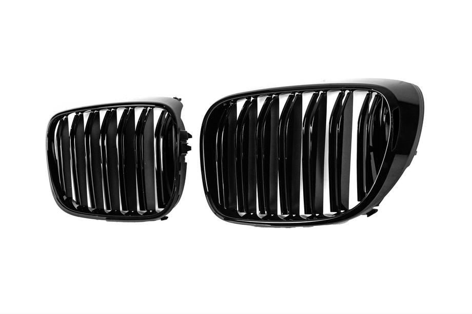 BMW 7. sērija G11/G12 2015–2022 M-Look nieru restes (2016-2019, melns spīdīgs) Foto 3