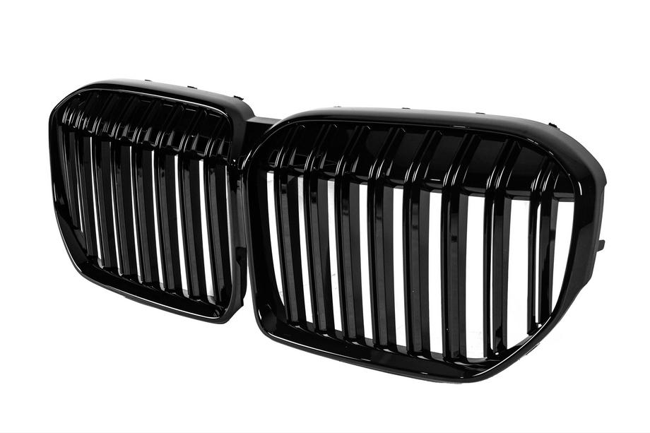 BMW 7. sērija G11/G12 2015–2022 M-Look nieru režģi (2019-2022, melns spīdīgs) Foto 3