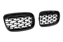BMW X5 E70 2007–2013 Priekšējā režģa "nieres" Diamond Black (spīdīgi melns) foto 4