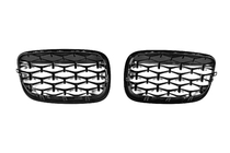 BMW X5 E70 2007–2013 Priekšējā režģa "nieres" Diamond Black (spīdīgi melns) foto 5