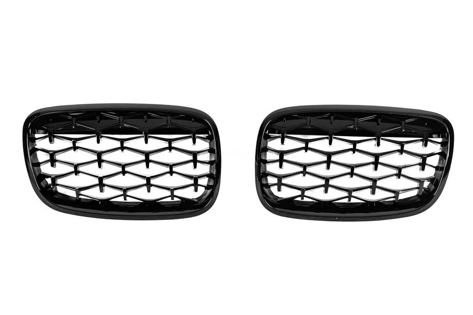 BMW X5 E70 2007–2013 Priekšējā režģa "nieres" Diamond Black (spīdīgi melns) Image