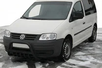 Volkswagen Caddy 2004–2010 Kengurina stienis WT004 Black (nerūsējošais tērauds) foto 1