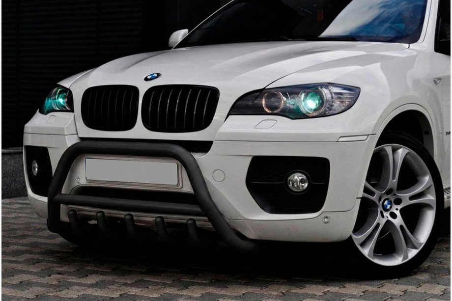 BMW X6 E71 2008–2014 Bullbar WT003 Black (nerūsējošais tērauds) Image