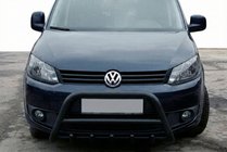 Volkswagen Caddy 2010–2015 Bullbar WT003 Black (nerūsējošais tērauds) foto 2
