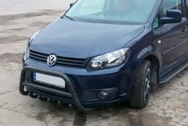 Volkswagen Caddy 2015–2020 Bullbar WT003 Black (nerūsējošais tērauds) foto 2