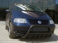 Volkswagen Sharan 1995–2010 Bullbar WT003 Black (nerūsējošais tērauds) foto 1