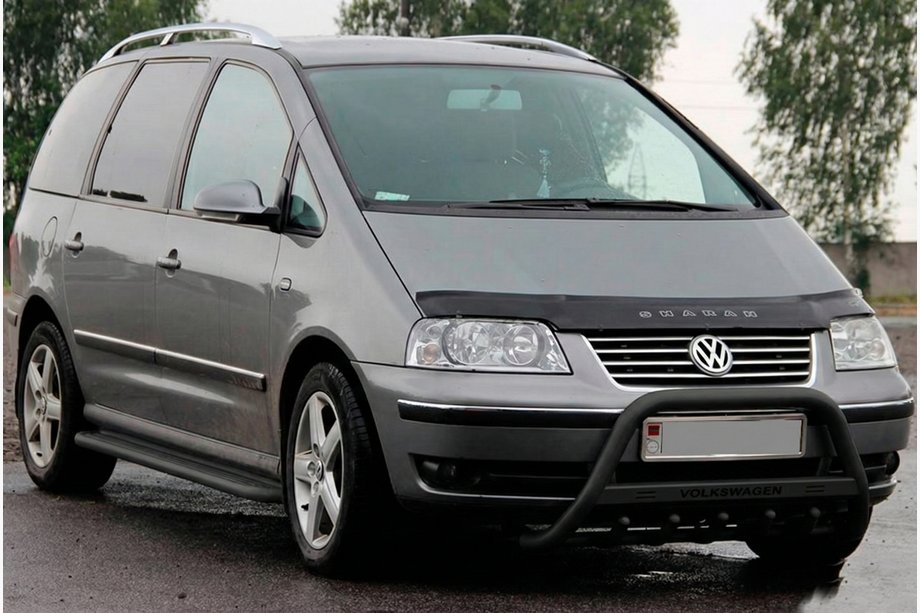 Volkswagen Sharan 1995–2010 Kengurina stienis WT004 Black (nerūsējošais tērauds) Image