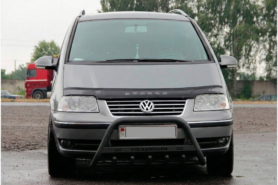 Volkswagen Sharan 2010–2023 Kengurina stienis WT004 Black (nerūsējošais tērauds) Image