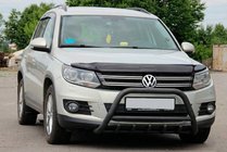 Volkswagen Tiguan 2007–2016 Bullbar WT003 Black (nerūsējošais tērauds) foto 1