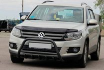 Volkswagen Tiguan 2007–2016 Bullbar WT003 Black (nerūsējošais tērauds) foto 2