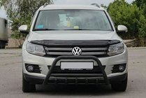 Volkswagen Tiguan 2007–2016 Bullbar WT003 Black (nerūsējošais tērauds) foto 4