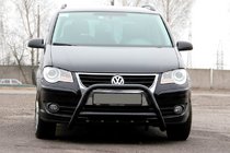 Volkswagen Touran 2003–2010 Bullbar WT003 Black (nerūsējošais tērauds) foto 2