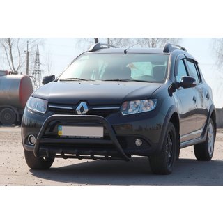 Bullbar WT003 Black (nerūsējošais tērauds) Dacia Sandero 2013–2020 foto 1