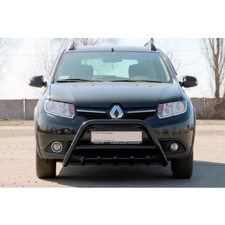 Bullbar WT003 Black (nerūsējošais tērauds) Dacia Sandero 2013–2020 foto 2