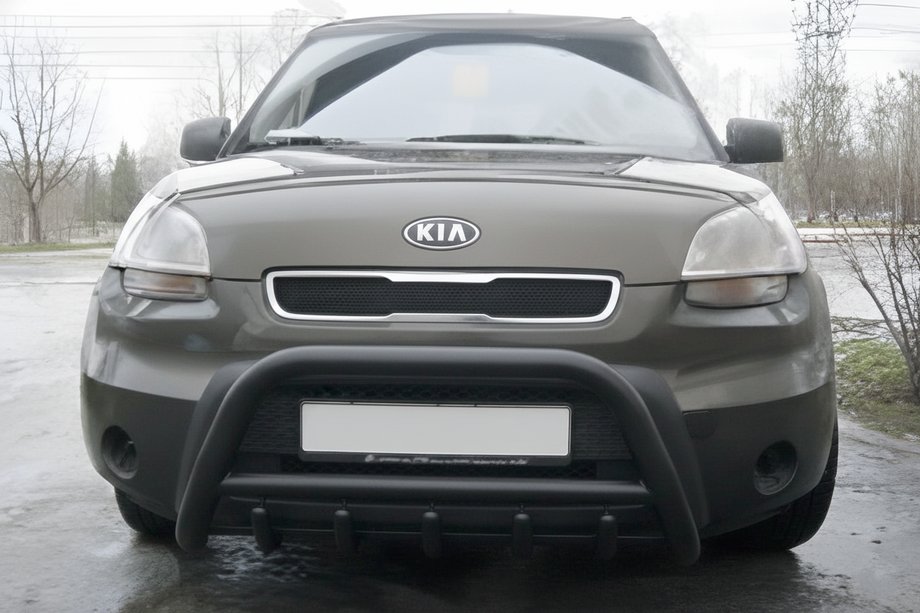 Kia Soul I 2008–2013 Bullbar WT003 Black (nerūsējošais tērauds) Image