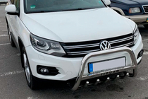 Volkswagen Tiguan 2007–2016 Priekšējais aizsargstienis (bull bar) WT004 (nerūsējošais tērauds) foto 3