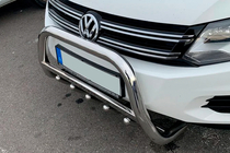 Volkswagen Tiguan 2007–2016 Priekšējais aizsargstienis (bull bar) WT004 (nerūsējošais tērauds) foto 1
