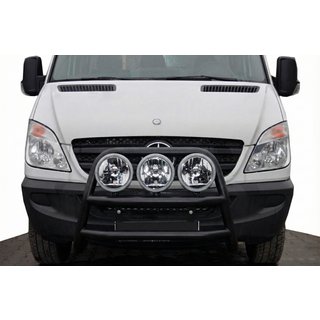 Augstais kenguruzargs WT018 Black (nerūsējošais tērauds) Mercedes Sprinter W906 2006–2018 foto 1