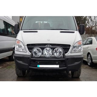 Augstais kenguruzargs WT018 Black (nerūsējošais tērauds) Mercedes Sprinter W906 2006–2018 foto 2